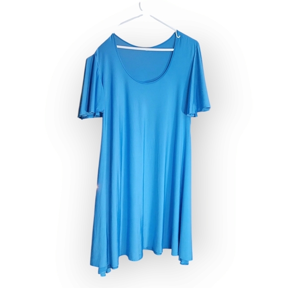 WOMENS BLUE DRESS SIZE LARGE - Picture 8 of 8